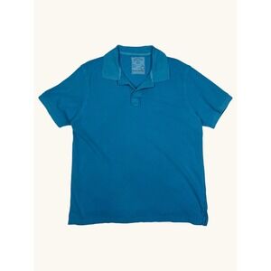 Spada Roma Mens Short Sleeve Pique Polo Shirt Teal Blue Italian Size L